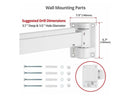 SIIG Medical Grade Single 32 inch Monitor Long Arm Wall Mount 17.6 lbs-White -