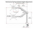 SIIG Single 40" Ultrawide 3-Segment Easel Monitor Arm, with USB-C/USB-A Ports -