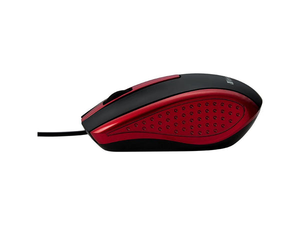 Verbatim Mouse Optical Corded f/PCs & Macs Red/Black 99742