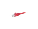 StarTech 12ft Red Cat6 Patch Cable with Snagless RJ45 Connectors