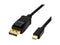 Rocstor Y10C165-B1 6Ft Mini DisplayPort Male to DisplayPort 1.2 Male Cable M/M -