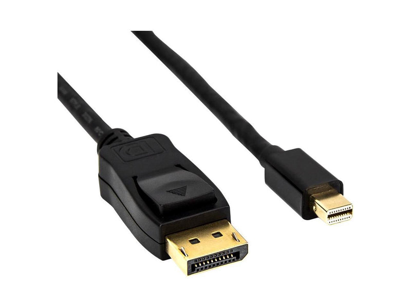 Rocstor Y10C165-B1 6Ft Mini DisplayPort Male to DisplayPort 1.2 Male Cable M/M -