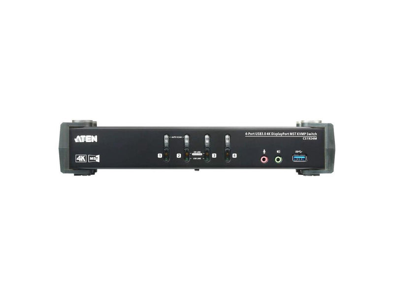 Aten 4-Port USB 3.0 4K DisplayPort MST KVMP Switch (Cables Included)