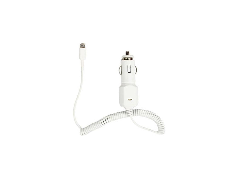 4XEM 4X8PINCARCHRG White Lightning 8 Pin Car Charger with USB Port for Apple