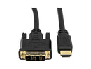 Rocstor Y10C208-B1 3Ft Hdmi To Dvi-D M/M Cable Dvi 18+1 Gold Plated Shielding