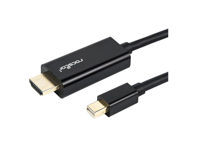 Rocstor Y10C197-B1 10Ft Mini Displayport To Hdmi M/M 4Kx2K 30Hz Cable Black