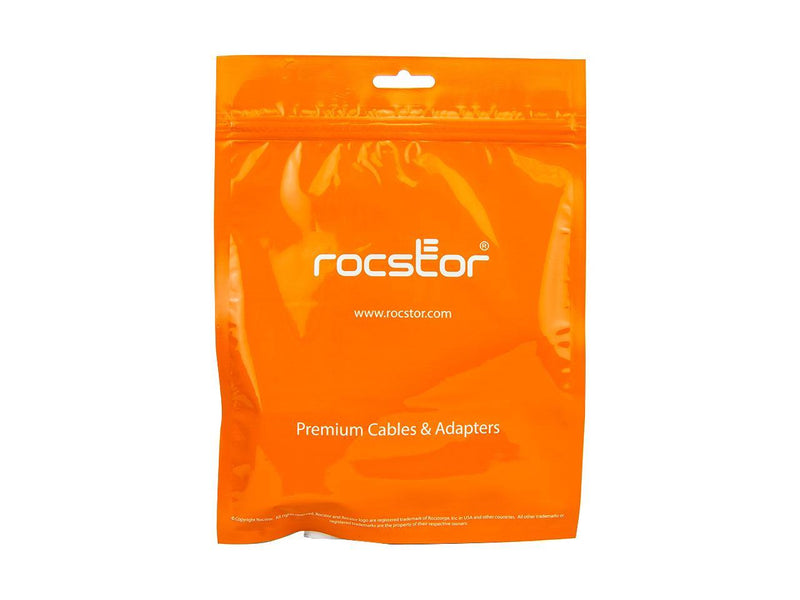 Rocstor Y10C188-B1 3Ft Slim 3.5Mm Stereo Cable Male To Male Gold Plated Black