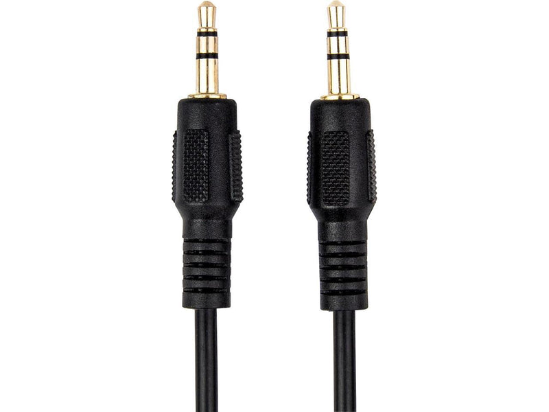 Rocstor Y10C189-B1 6Ft Slim 3.5Mm Stereo Cable Male To Male Gold Plated Black