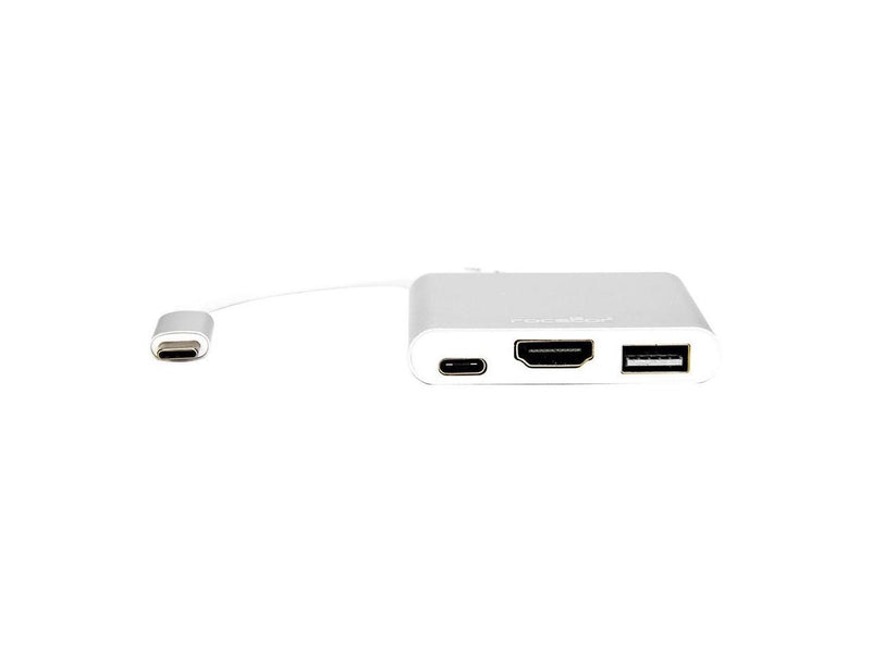 Rocstor Y10A176-S1 Usb-C To Usb 3.0 Hdmi Usb-C 3.1 Multifunction Adapter 15Cm