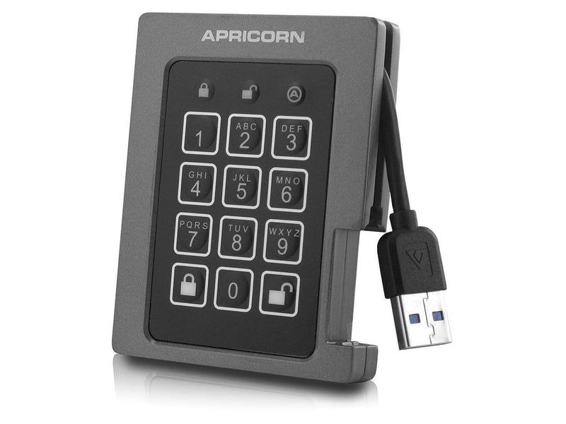Apricorn Aegis Padlock ASSD-3PL256-1TBF 1 TB Solid State Drive - 2.5" Internal -