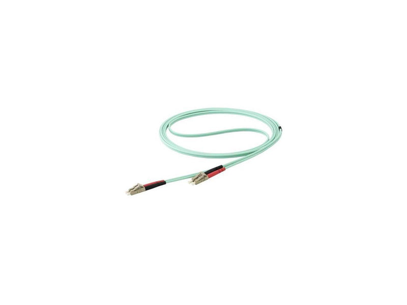 StarTech.com 10m OM4 LC to LC Multimode Duplex Fiber Optic Patch Cable- Aqua -