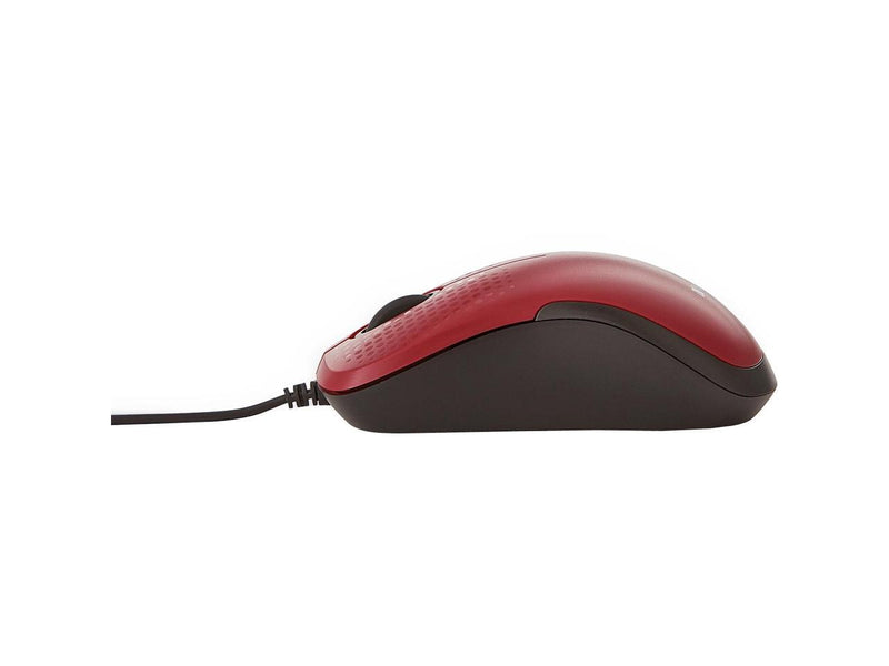 Verbatim Silent Corded Optical Mouse - Red