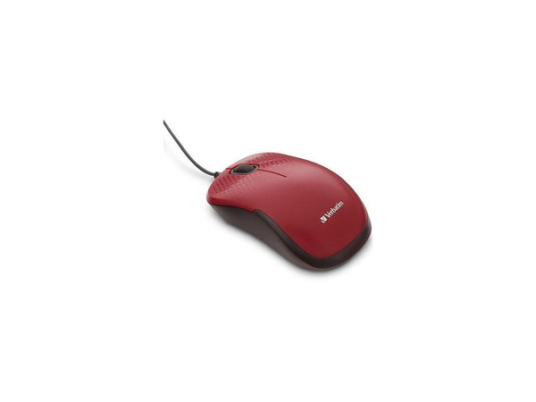 Verbatim Silent Corded Optical Mouse - Red