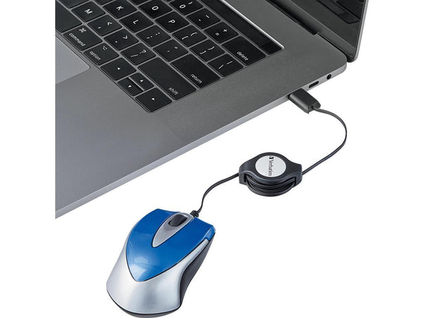 Verbatim USB-C Mini Optical Travel Mouse-Blue