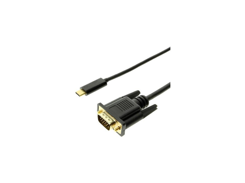 4XEM 4XUSBCVGA6B 6ft USB-C to VGA Video Display Cable - Black