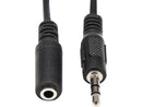 Rocstor Premium 6" Audio Cable Mini-phone Stereo 3.5 m M/F Y10A223B1