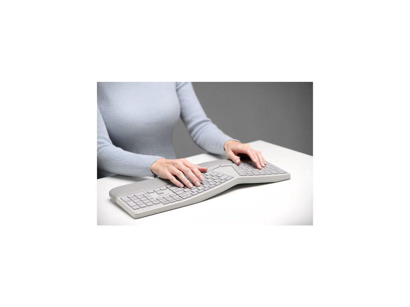 Kensington Pro Fit K75407US Gray 2.4 GHz and Bluetooth Ergonomic Keyboard and