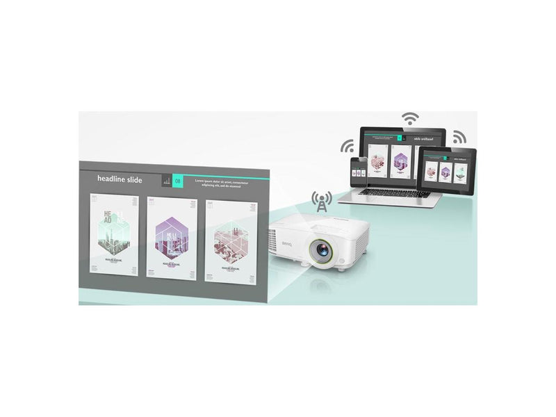 BenQ EH600 Wireless 1080p Portable Smart Business Projector | iPhone & Android