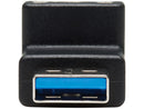 Tripp Lite USB 3.0 SuperSpeed Adapter - USB-A to USB-A, M/F, Down Angle, Black