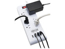 Tripp Lite 15ft 6-Outlet 4 USB Surge Protector Power Strip White TLP64USBRA15