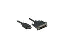 MANHATTAN 372503 HDMI Male to DVI-D 24+1 Male, Dual Link, Black, 1.8 m (6 ft.)