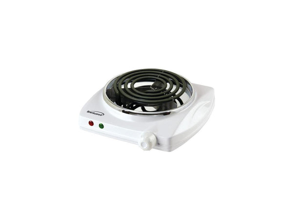 Brentwood 1000W Single Burner Spiral TS-322 White