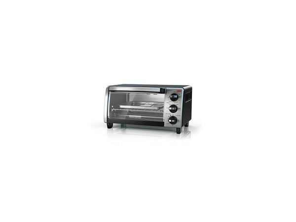 Black & Decker TO1750SB 4-Slice Toaster Oven, Silver & Black