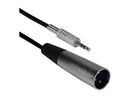 QVS XLRSM-06 6Ft Xlr Male To 3.5Mm Male Balenced Audio Cable