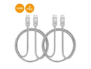 SIIG Zinc Alloy USB-C to USB-C Charging & Sync Braided Cable - 1.65ft, 2-Pack