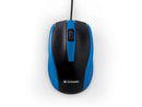 Verbatim Mouse Optical Corded f/PCs & Macs Blue/Black 99743