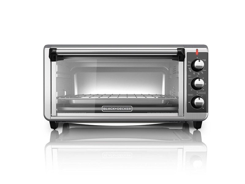 Black & Decker Extra-Wide 8-Slice Toaster Oven, Black TO3250XS