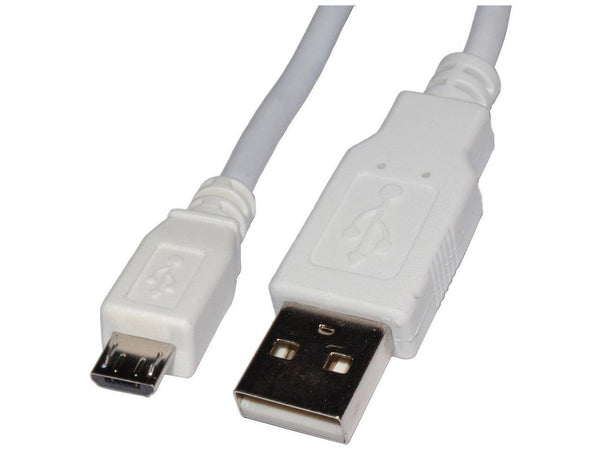 4XEM 4XMUSB10WH White Micro USB To USB Data/Charge Cable For Samsung/Kindle/HTC