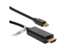 QVS MDPH-10BK 10ft Mini DisplayPort/Thunderbolt to HDMI Digital Video Black