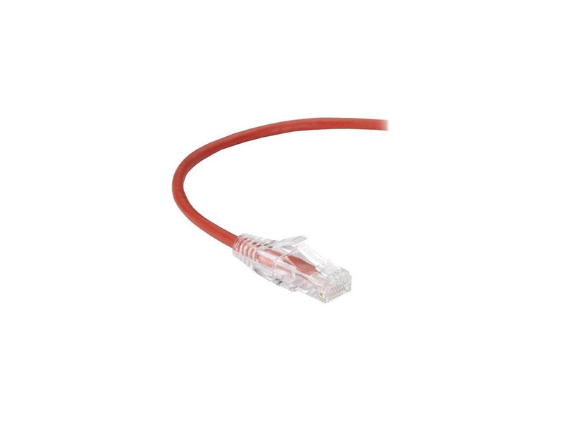 Black Box C6APC28-RD-10 Slim-Net Cat6A Patch Cable Red 10Ft