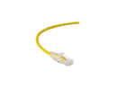 Black Box C6APC28-YL-10 Slim-Net Cat6A Patch Cable Yellow 10Ft