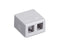 Black Box Value Line Surface-Mount Housing 2-Port White