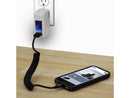 Tripp Lite M100-004COIL-BK Black USB Sync/Charge Coiled Cable with Lightning