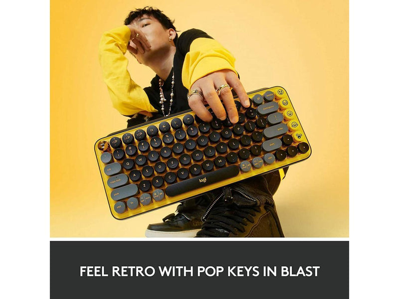 Logitech POP Keys Wireless Mechanical Keyboard w/ Customizable Emoji Keys