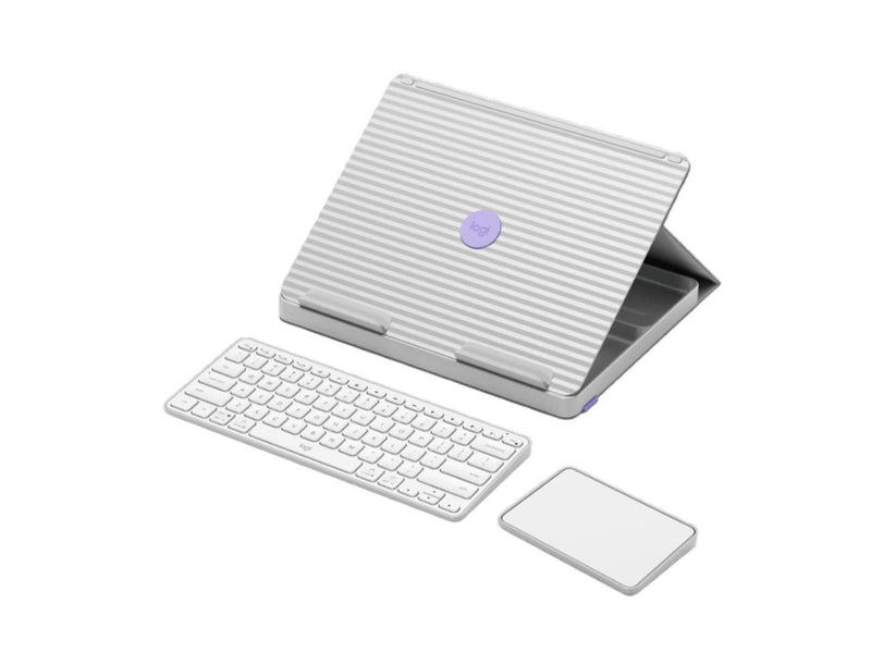 Logitech Casa Pop Up Desk Work From Home Kit with Laptop Stand, Wireless