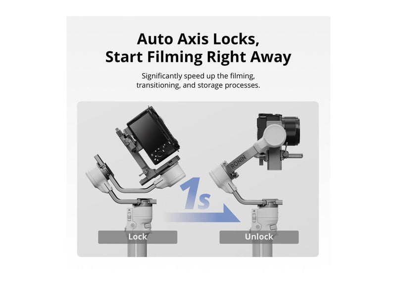 DJI RS 4 Mini - Gimbal Stabilizer for Camera with Auto Axis Locks, 2kg/4.4lbs