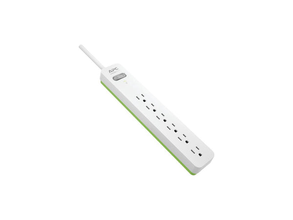 APC PE66W SurgeArrest 6-Outlet Surge Protector 6ft Cord White