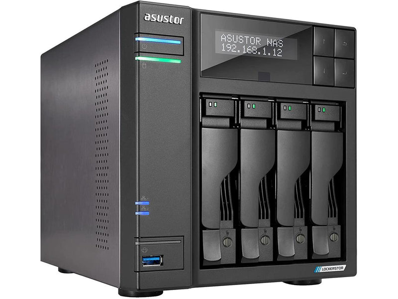 Asustor Lockerstor 4 Gen2 AS6704T - 4 Bay NAS, Quad-Core 2.0 GHz CPU, 4 M.2 NVMe