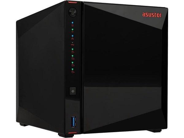 Asustor AS5404T 4 Bay NAS Storage, Quad-Core 2.0GHz CPU, 4xM.2 NVMe SSD Slots,