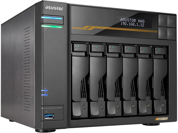 Asustor Lockerstor 6 Gen3 AS6806T 6 Bay NAS, Quad-Core 2.3GHz CPU, Dual USB 4