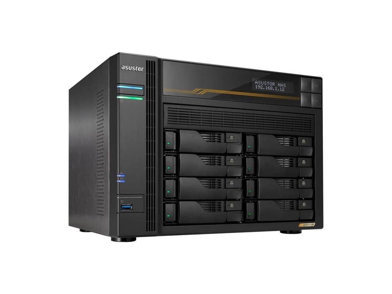 Asustor Lockerstor 8 Gen3 AS6808T 8 Bay NAS, Quad-Core 2.3GHz CPU, Dual USB 4