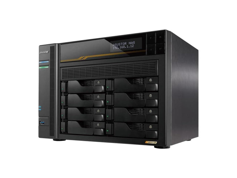 Asustor Lockerstor 8 Gen3 AS6808T 8 Bay NAS, Quad-Core 2.3GHz CPU, Dual USB 4