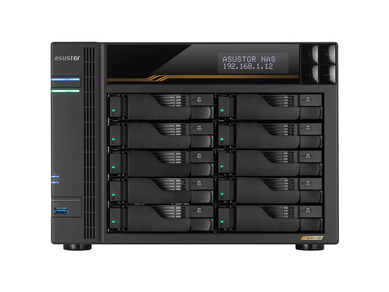 Asustor Lockerstor 10 Gen3 AS6810T 10 Bay NAS, Quad-Core 2.3GHz CPU, Dual USB 4
