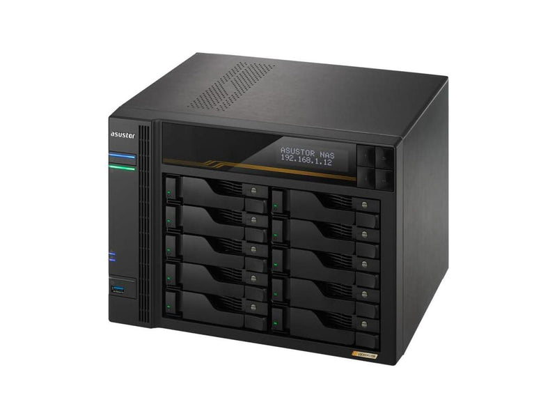 Asustor Lockerstor 10 Gen3 AS6810T 10 Bay NAS, Quad-Core 2.3GHz CPU, Dual USB 4