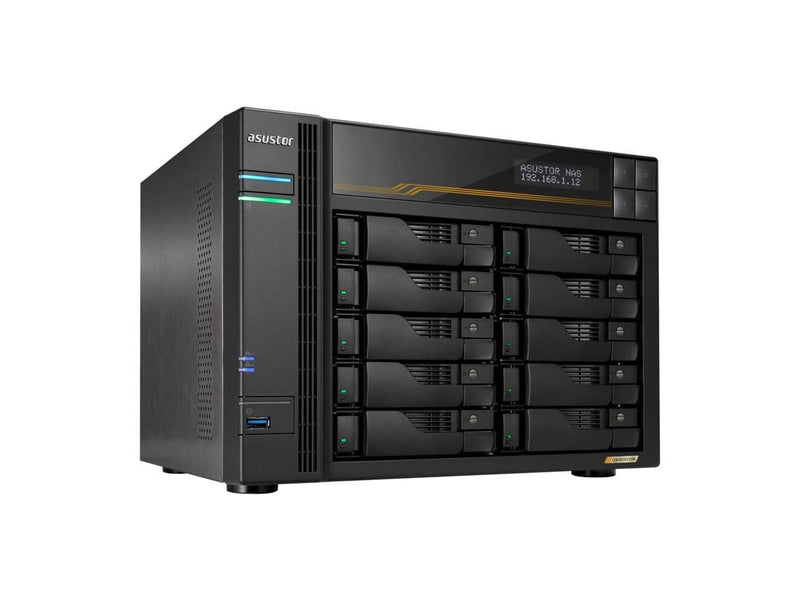 Asustor Lockerstor 10 Gen3 AS6810T 10 Bay NAS, Quad-Core 2.3GHz CPU, Dual USB 4