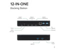 Plugable USB C Triple Display Docking Station with Laptop Charging, Thunderbolt